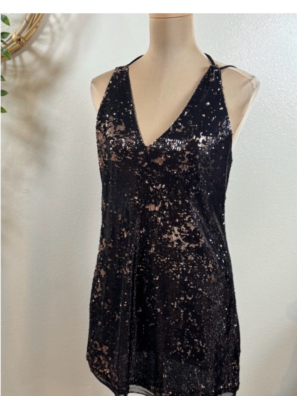 Free People Black Sequin Slip Dress - Picture 5 of 5